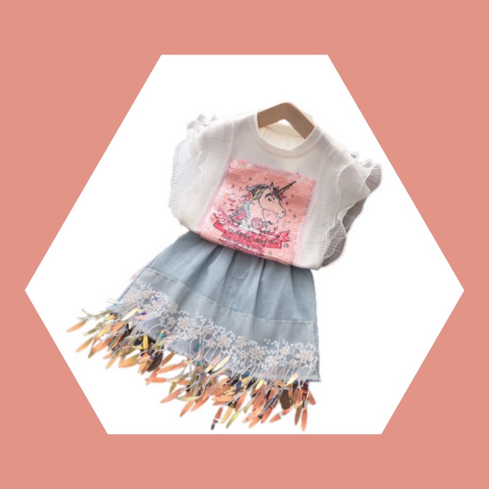 Unicorn Flare skirt set
